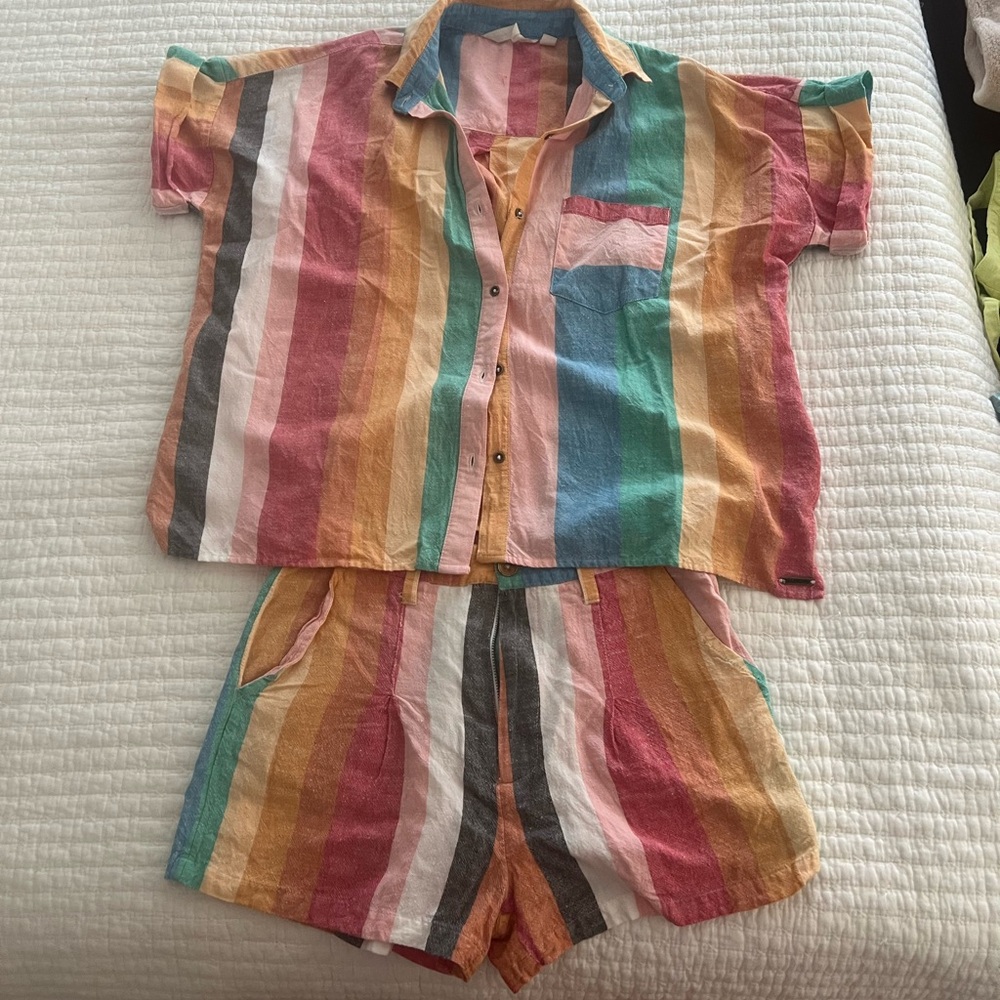 Billabong Sincerely Jules matching set with stripes size medium/small